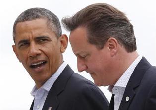 Obama, Cameron Pledge Anti-Terrorism Campaign at Joint Press Conference