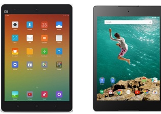 Nexus 9 vs Xiaomi Mi Pad Specs, Price Comparison: Features Review - Nexus Device Beats Apple iPad Mini Clone from Xiaomi