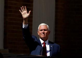 Mike Pence met with protesters at conservative Virginia College