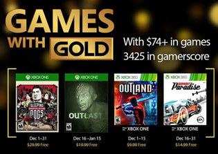 Xbox Live Games with Gold December 2016 free games list news update: Four new hit games offered