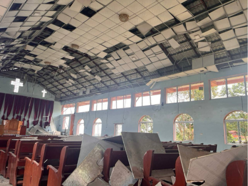 Myanmar Military Attacks Two Churches in Christian-Majority Regions, Rights Group Reports