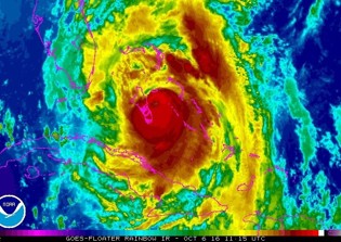 Hurricane Matthew path & track update news 2016 (Map): Hurricane Matthew works way up South Carolina, North Carolina