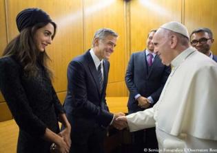 George Clooney, Richard Gere, Salma Hayek honored by Pope Francis