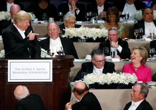 Donald Trump & Hillary Clinton jokes at Alfred E. Smith charity dinner escalate tensions further
