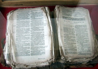 400-Year-Old Bible that survived French invasion of Britain goes on display