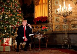 Trump says he wants 'peace for the country' in Christmas Eve call with a child